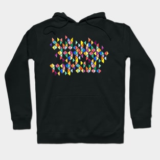 Watercolor Multicolored Triangles Hoodie